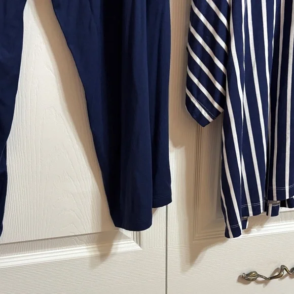 Soma Navy and White Floral and striped lounge set - Picture 16 of 16